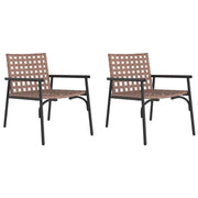 Sedia da Giardino 2 pz | Sedie da Esterno Marrone 78 x 55,5 x 75,5 cm polyrattan
