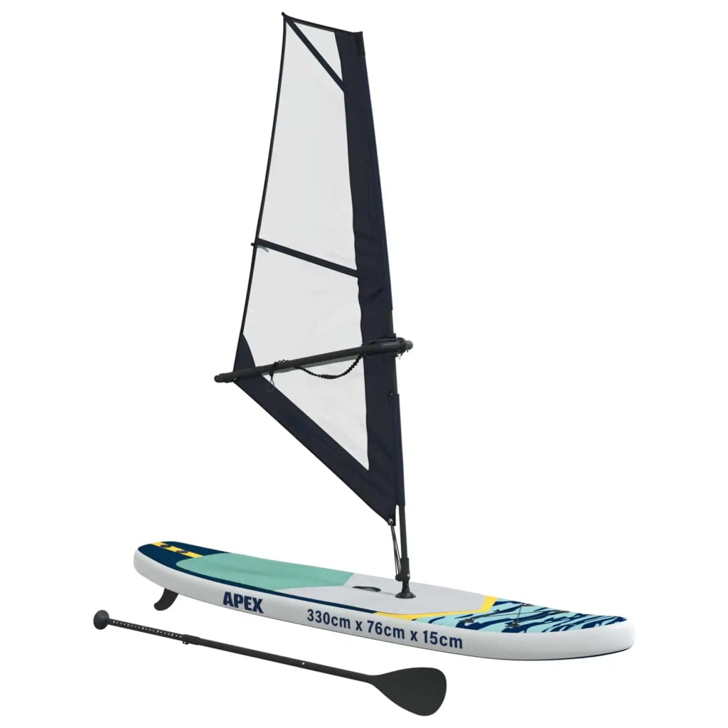 SUP gonfiabile con vela APEX 330 x 76 x 15 cm Blu per 42039140