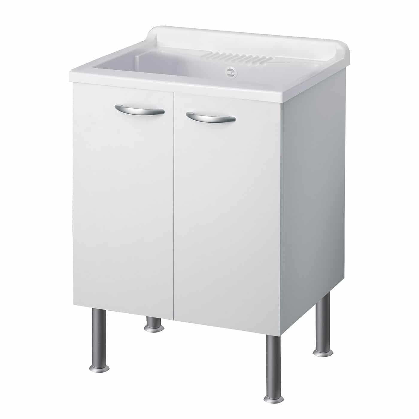 Lavatoio rocky 60x60 a due ante, bianco cr6007sk