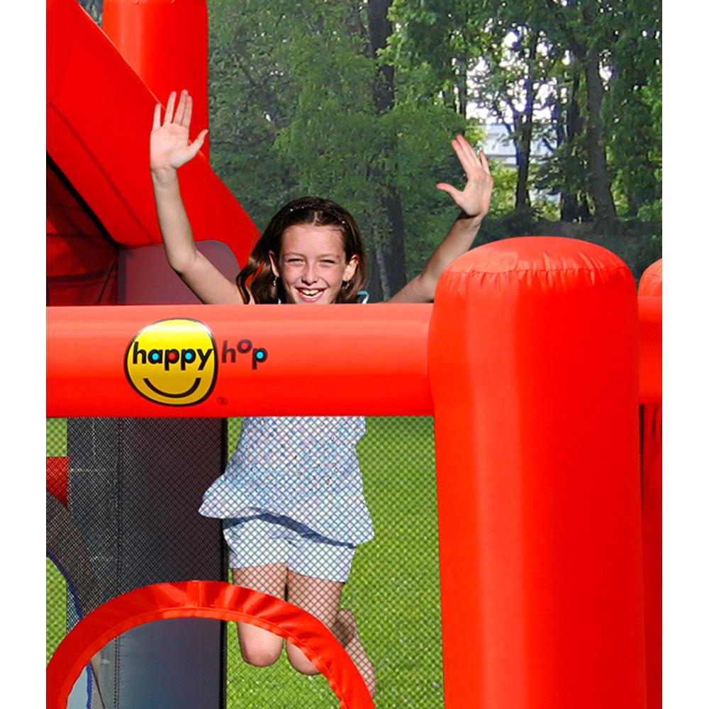 Castello Giostra Gonfiabile Happy Casa con Scivolo e Pompa Inclusa Happy Hop