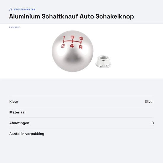 Kit di cambio automatico in alluminio - Manuale - 6 marce - Manopola di cambio con manubrio - Adatto per auto - Nuovo di fabbrica
