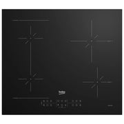 Beko HII64200SFMT piano cottura Nero Da incasso 59 cm Piano cottura a induzione 4 Fornello(i)