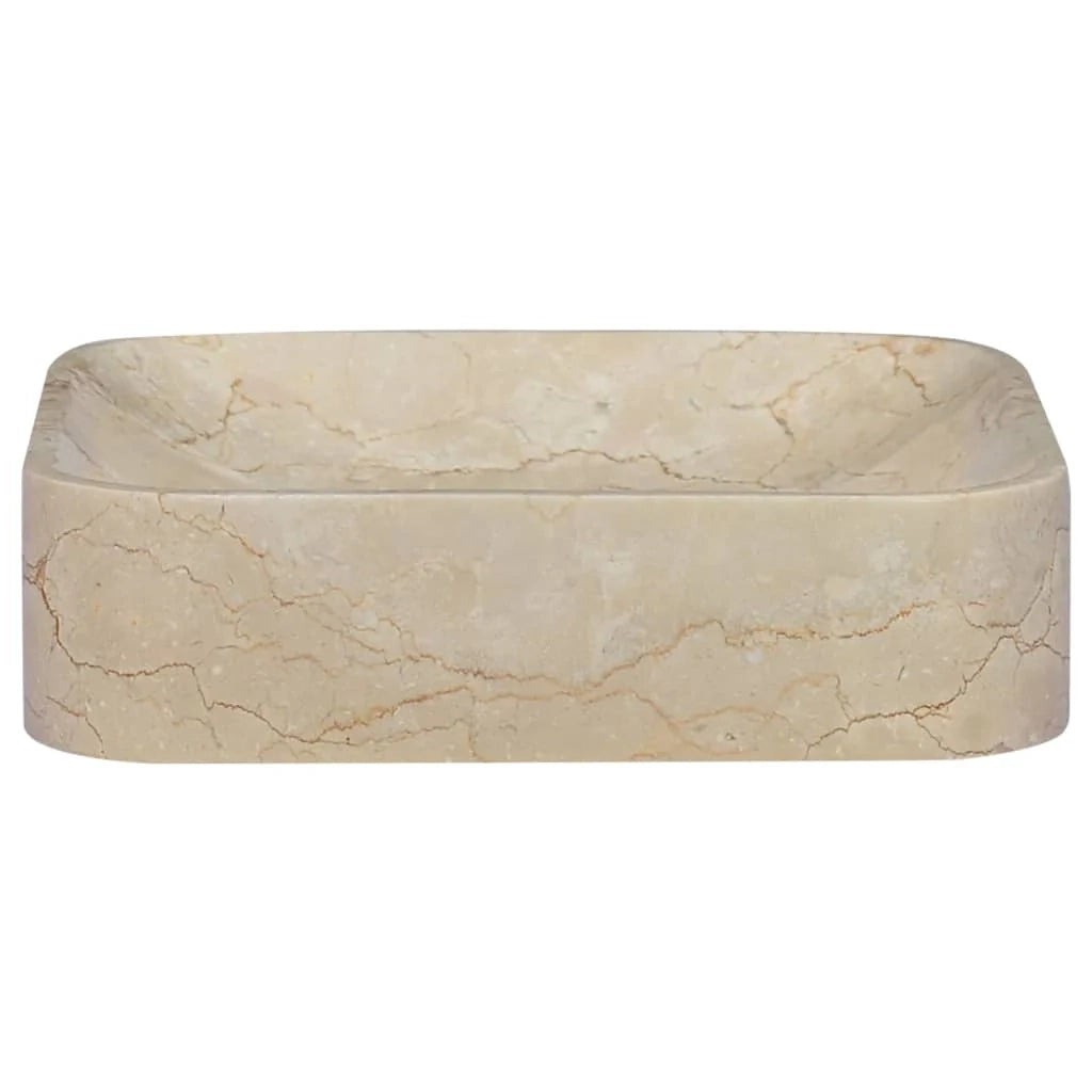 Lavabo fatto a mano 40 x 40 x 10 cm marmo crema 02_0002824