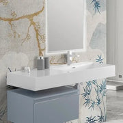 Lavabo sospeso in resina 120 cm vasca destra bianco lucido  Loto