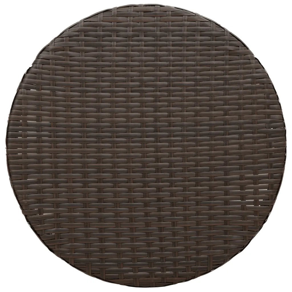 Set Bistrò 3 pz con Cuscini Marrone in Polyrattan 365674