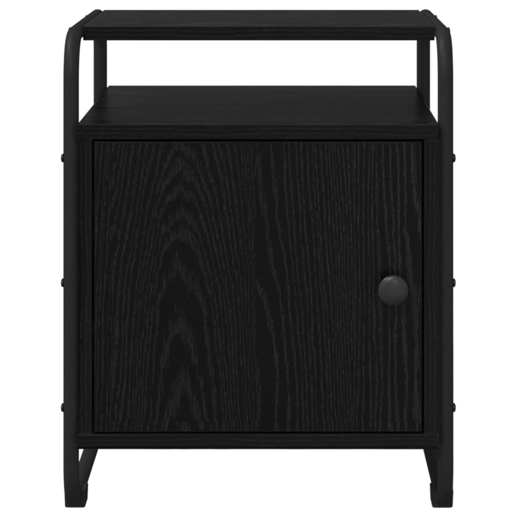 Armadio da Notte 2 pz Rovere Nero Legno ingegnerizzato 8007612