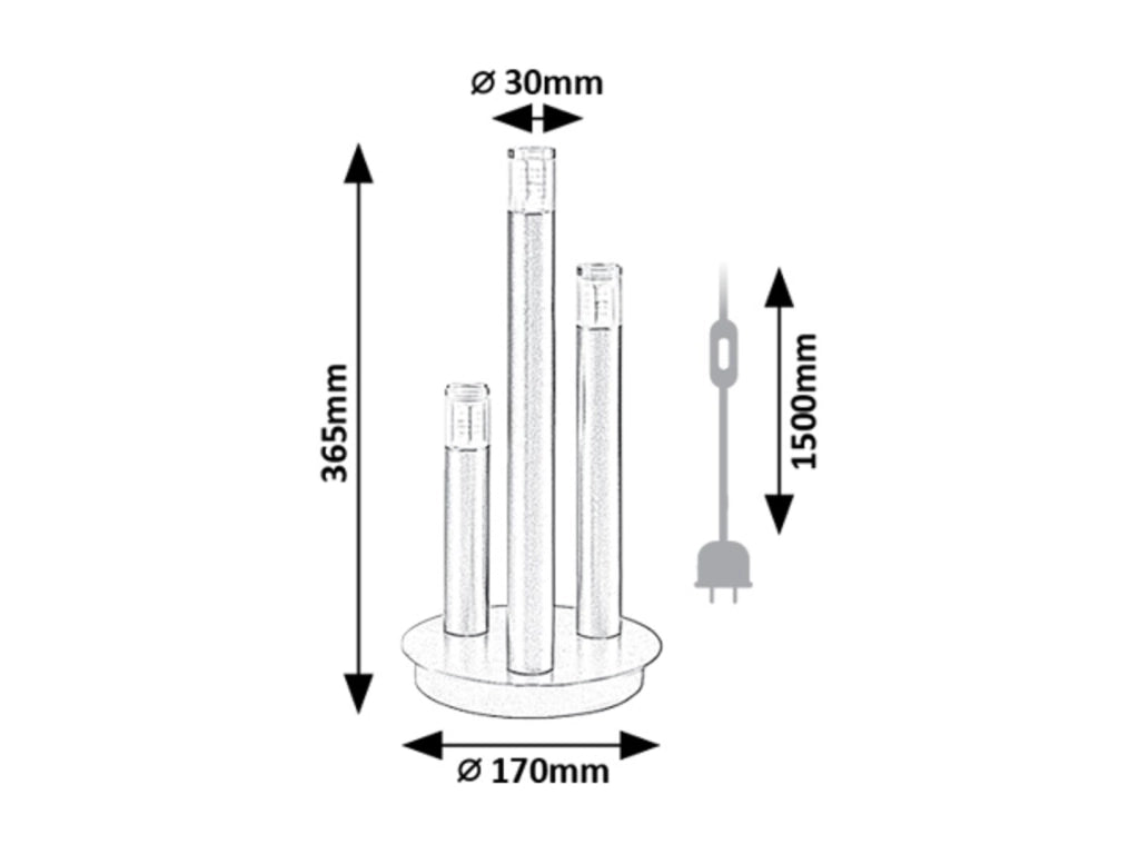 Lampada da tavolo moderna nera Ramira Rabalux 3xG9 5W