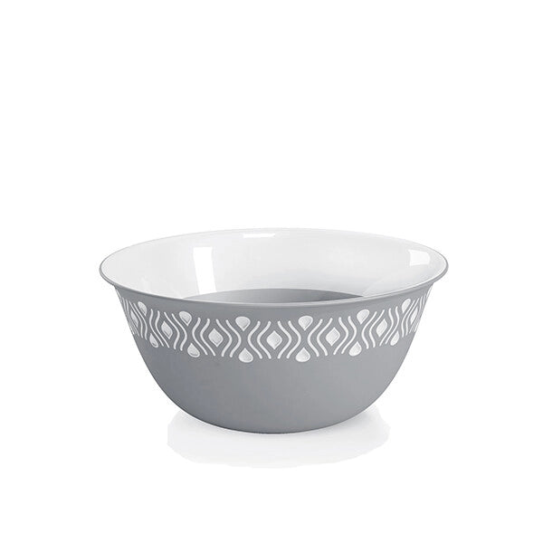 Ciotola Insalatiera in Plastica Tosca Bianco Grigio 23 cm Stefanplast