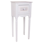 Tavolino porta telefono in legno bianco 33x26,5x72,5 h