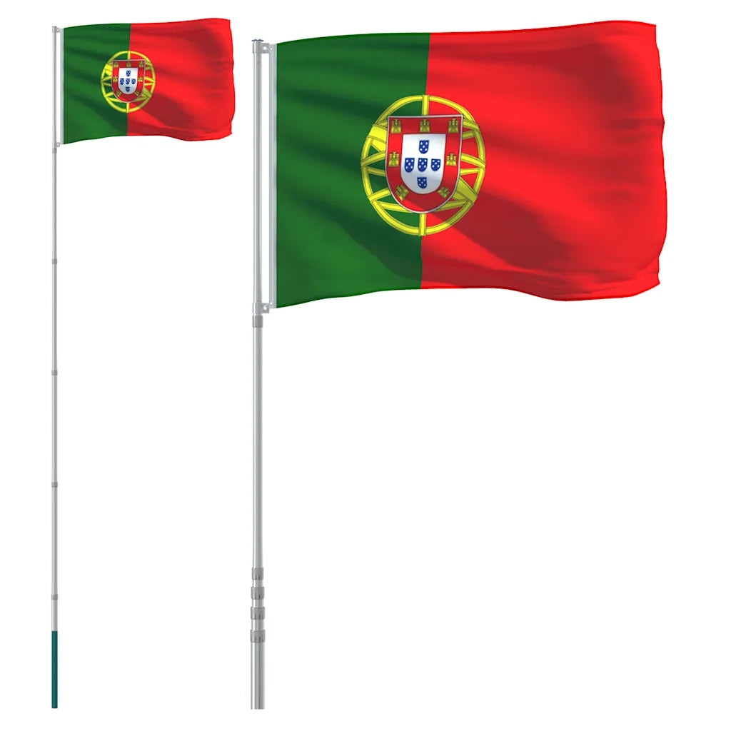 Asta e Bandiera Portogallo 5,5 m Alluminio CFW4474915