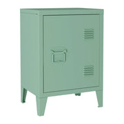 Comodino in acciaio laminato 57 x 40 x 30 cm verde pastello opaco 03_0008685