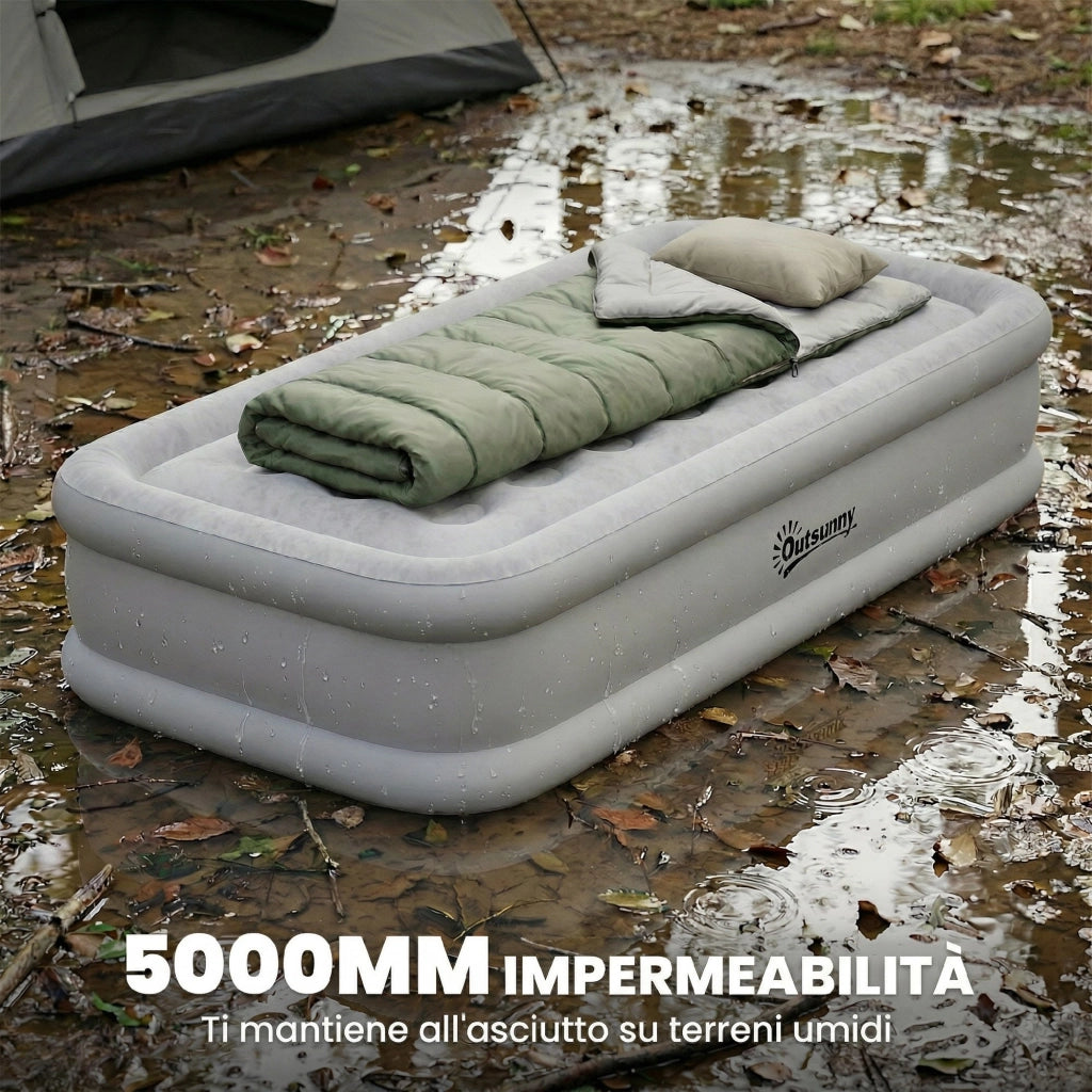 Materassino Autogonfiante Singolo ¨C zephmum ¨C Grigio, Floccato