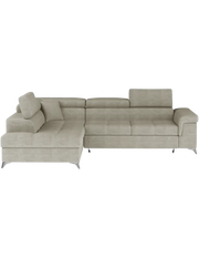 Divano angolare convertibile PALAZZO 4 posti beige – angolo sinistro con vano contenitore