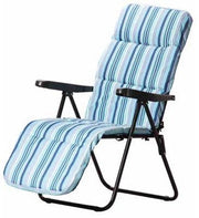 SEDIA SDRAIO IN ACCIAIO IMBOTTITA CM. 173x58x106H SEDIE ARREDO GIARDINO