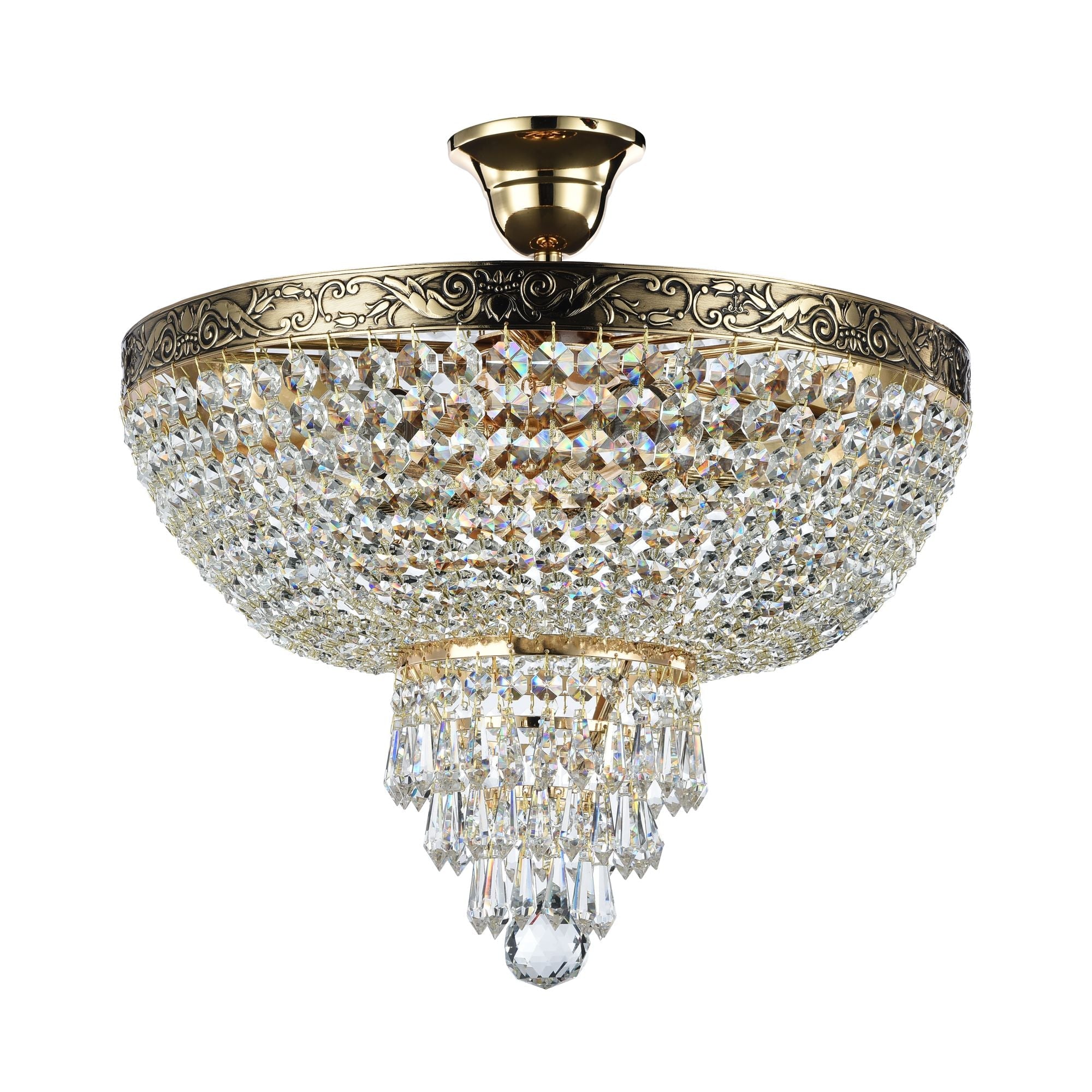 Lampadario Royal Classic in Metallo Palace Oro Antique