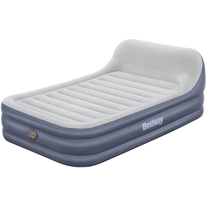 Letto gonfiabile - BESTWAY - 67923 - Tritech SleekFlow - 2 posti, 226 x 152 x 84 cm, testiera, pompa integrata