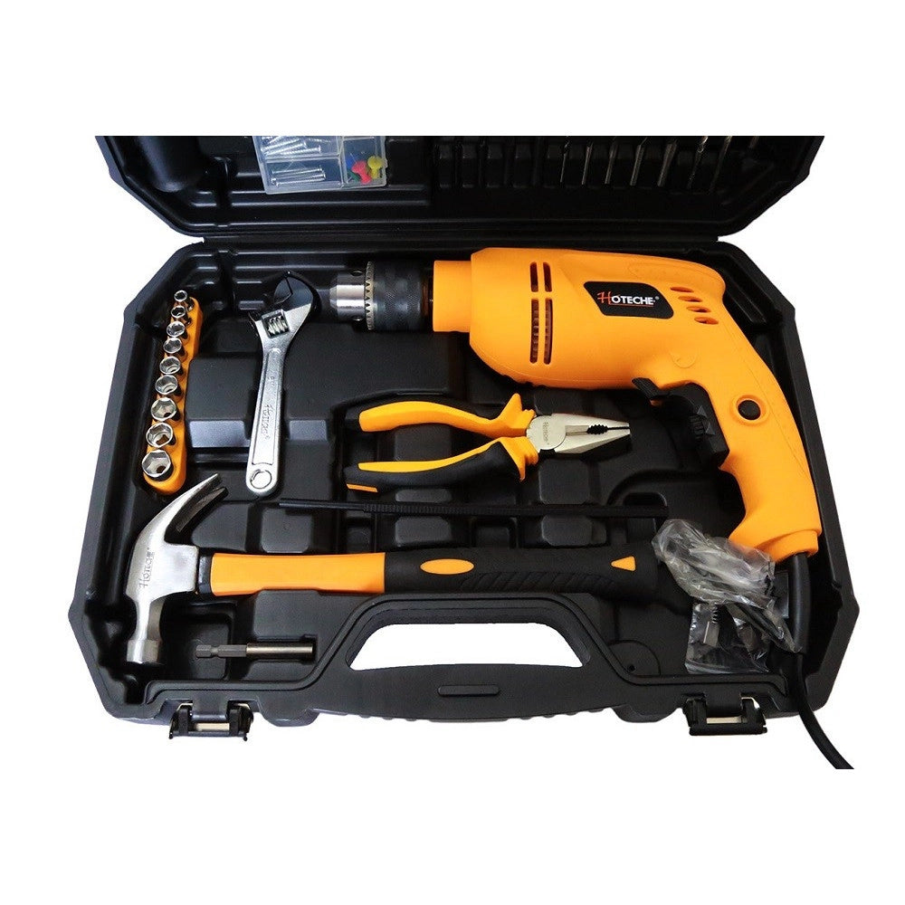 Trade Shop - Trapano A Percussione 600w Con Valigia 101 Accessori Mandrino 13mm 0-2700min Rpm -