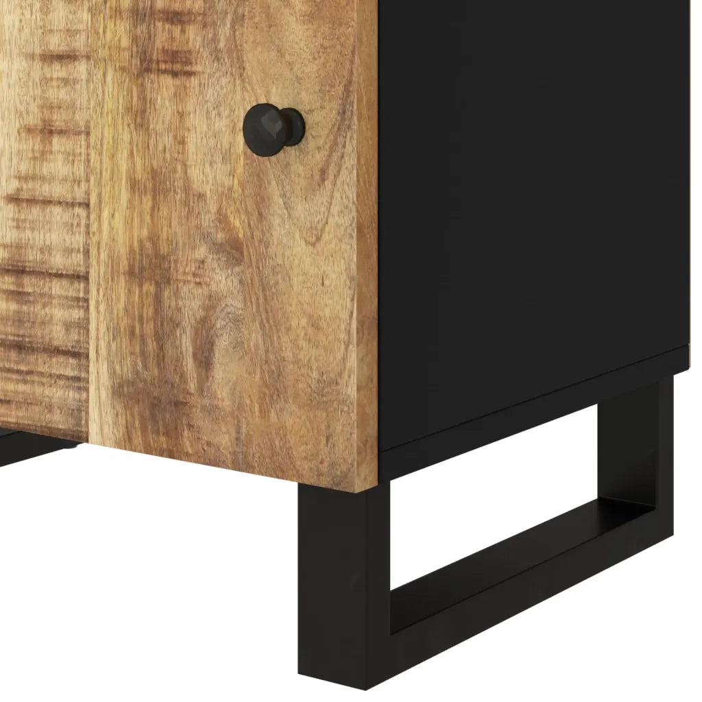 Comodino 50x33x60cm Legno Massello di Mango e Legno Multistrato 350656