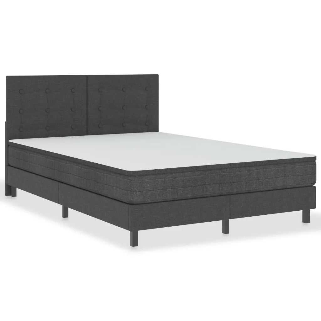 Testiera Letto Trapuntata Grigio Scuro in Tessuto 140x200 cm 287472