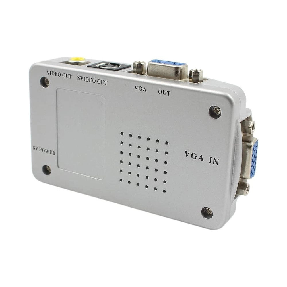 Trade Shop - Convertitore Adattatore Video Da Vga Femmina A Rca S-video Vga Femmina Qy-v01 -