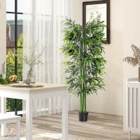 Pianta di Bambù Artificiale in Vaso da 180cm per Interni ed Esterni