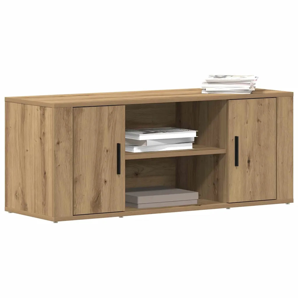 Mobile TV-Credenza per TV-Console TV rovere artigianale 100 x 35 x 40 cm Legno multistrato 753816