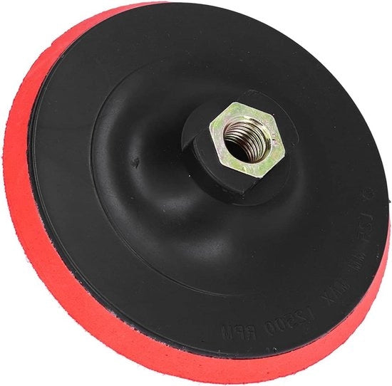 Schiuma con Lame in Gomma con Piastra di Sostegno con Adesivo - Rosso e Nero - 125 Mm.