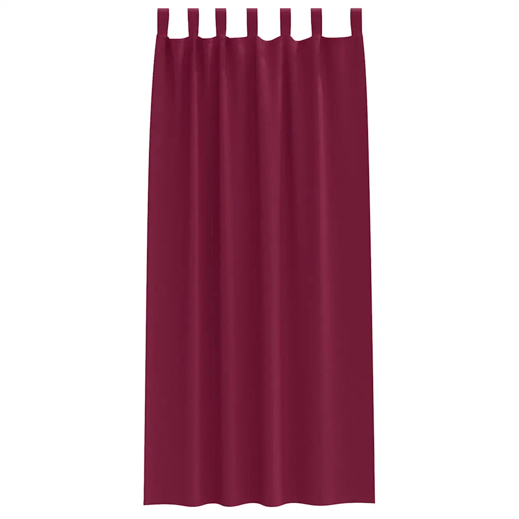 Tende Oscuranti | Tende Blackout con Anelli 2 pz Rosso Vino 245 x 140 cm