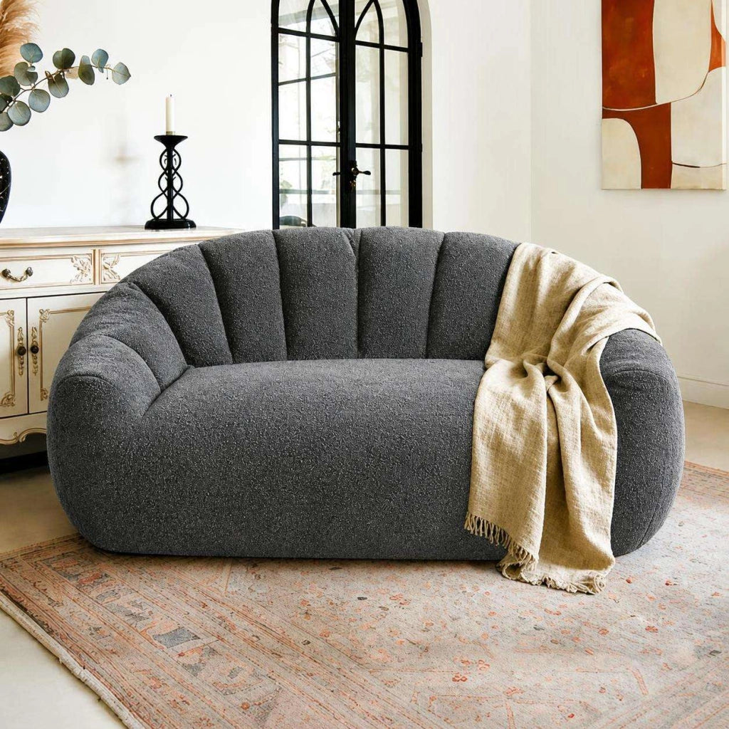 Poltrone relax, pouf, poltrone extra-large,Frevano ideali per il soggiorno e la camera da letto, grigi
