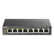 D-Link DGS-1008P Non gestito L2 Gigabit Ethernet [10/100/1000] Supporto Power over Ethernet [PoE] Nero (8-PORT GIGABIT POE UNMANAGED - DESKTOP SWITCH)