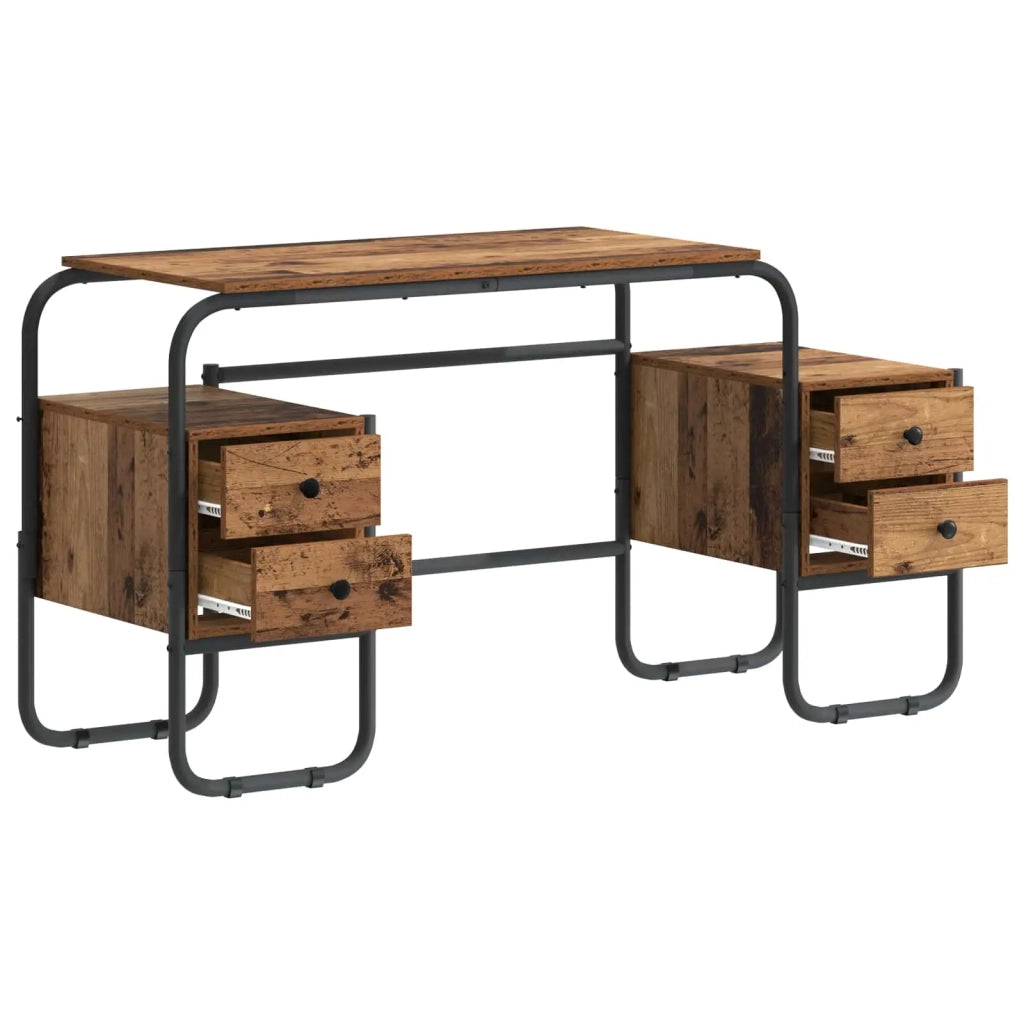 Scrivania con Spazio di Archiviazione Legno di quercia 8008012