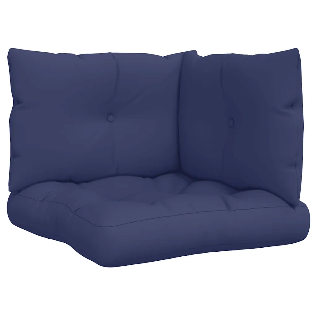 vidaXL Cuscini per Pallet 3 pz Blu Marino in Tessuto Oxford