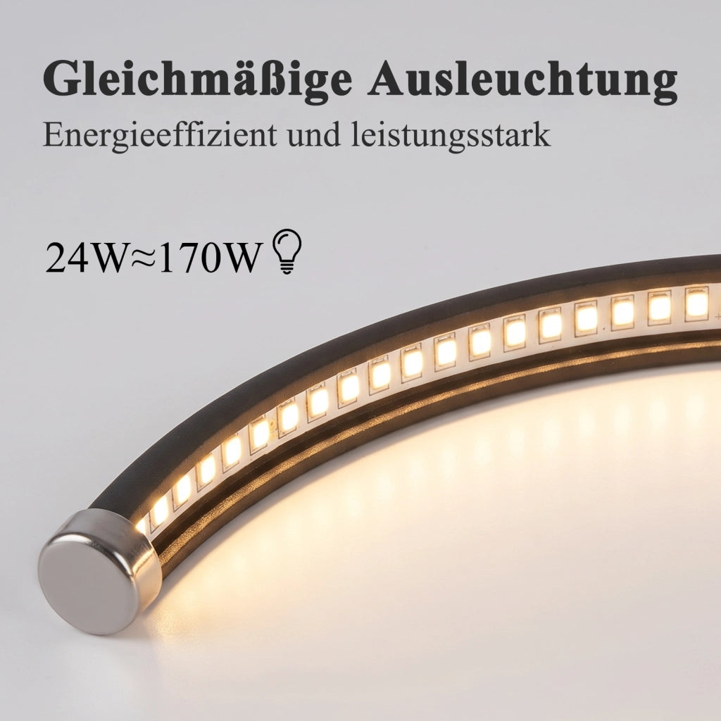 ZMH Lampada da Soffitto LED 24W 3000K Nera Anelli Moderna in Metallo per Soggiorno Ufficio Cucina Corridoio