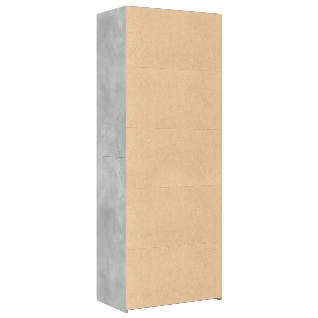 Credenza | Madia | Buffet da pranzo | Armadio da pranzo Grigio Cemento 70x41x185 cm in Legno Multistrato
