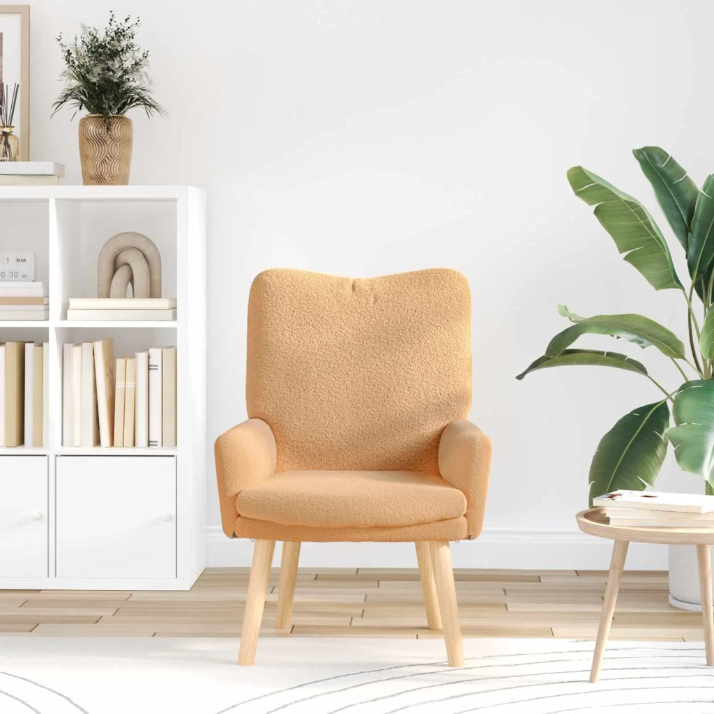 Poltroncina-Poltrona Beige 63 x 67 x 94 cm Poliestere e compensato