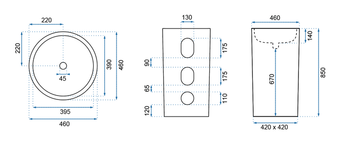 Lavabo Monolitico Rea Estera