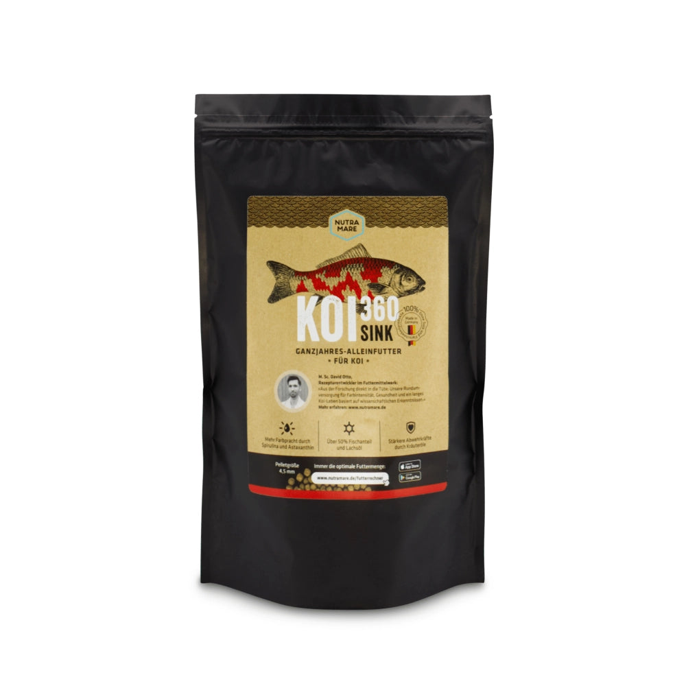 Nutramare Koi360 Swim Ø4,5mm 1,2kg - pellet galleggianti Premium per carpe di taglia media