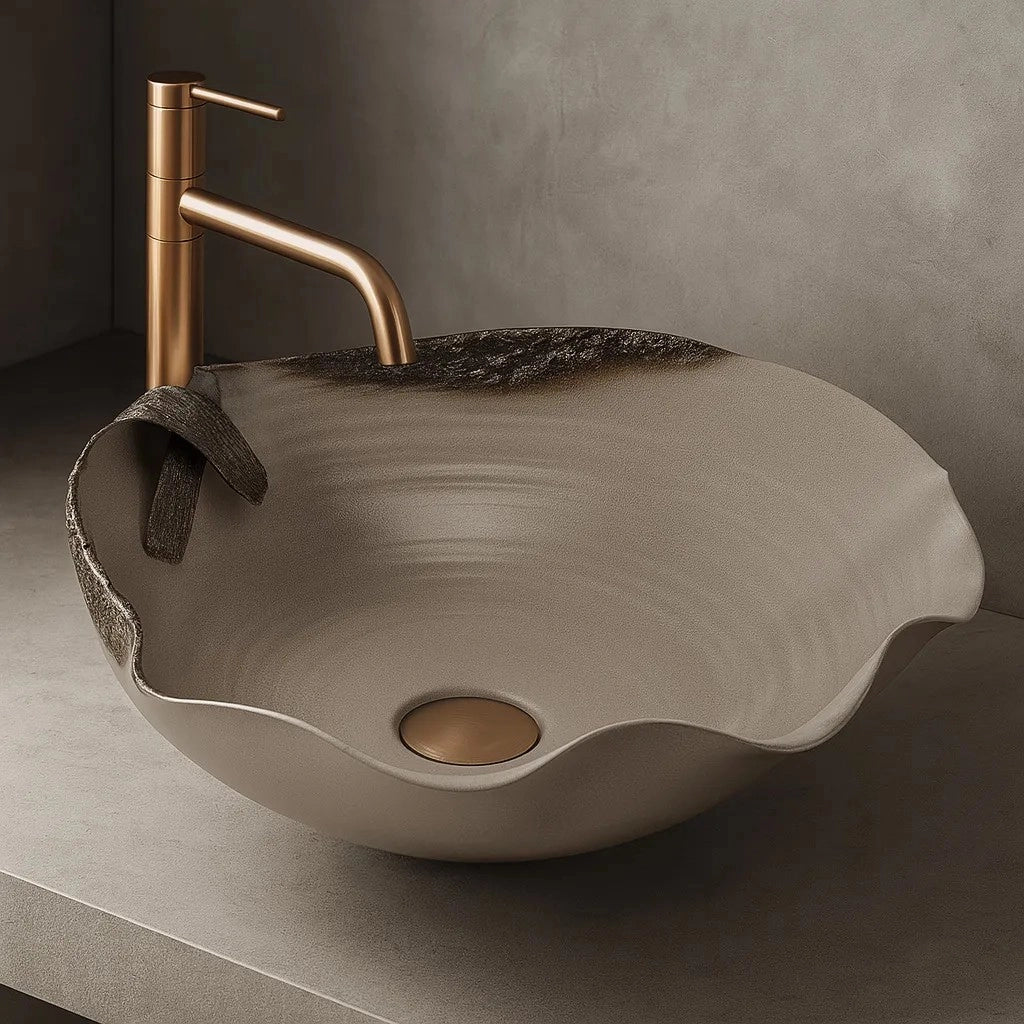 Lavabo Da Appoggio In Ceramica Rea Hm-22 Handmade Art