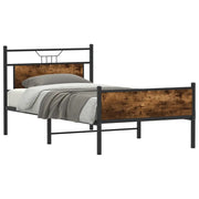 Giroletto senza Materasso Rovere Fumo 100x190 cm in Truciolato