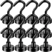 Halteri magnetici in nero, 30 lbs forti halteri magnetici con rivestimento epoxy per frigorifero, halteri magnetici per appendere in classe, ufficio e cucina - 12 pezzi