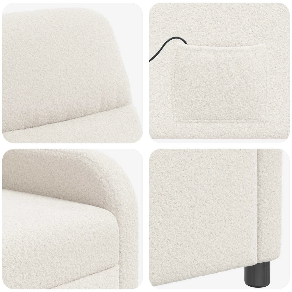 Divano Sedia-Poltrona Massaggiante Crema Boucl¨¦