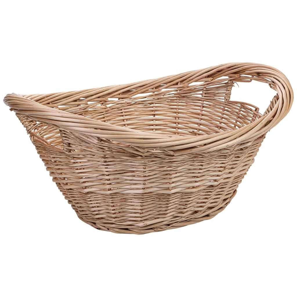 Cestino in vimini marrone 56x46x28h cm