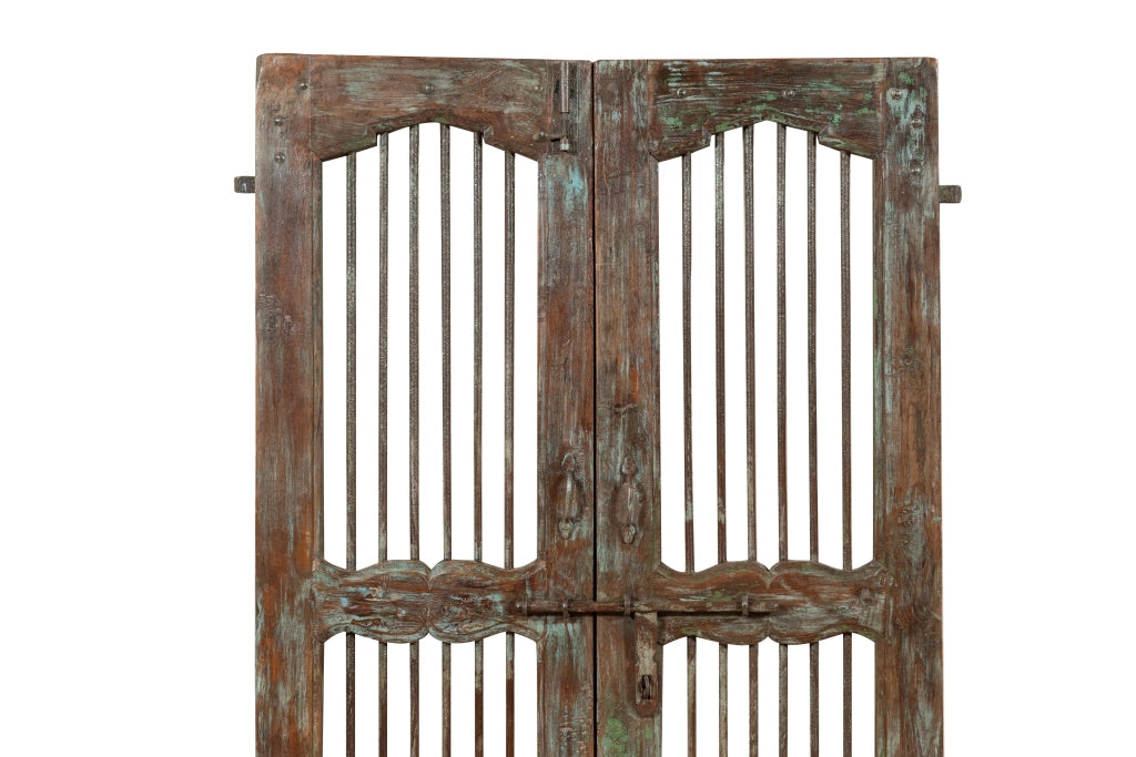 Biscottini Porta portone in legno massello e ferro da interno o da esterno vecchia e antica medievale