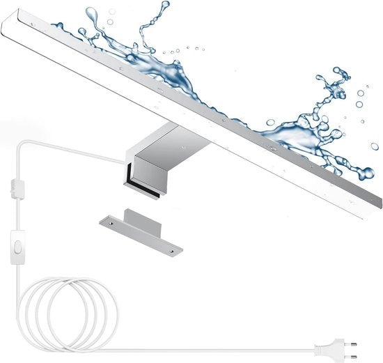 Illuminazione LED per Specchio o Parete - 40CM - 4000K - 5W - 230V - CRI > 80 - IP44 - con Interruttore a Cavo o Senza Fili - Idrorepellente