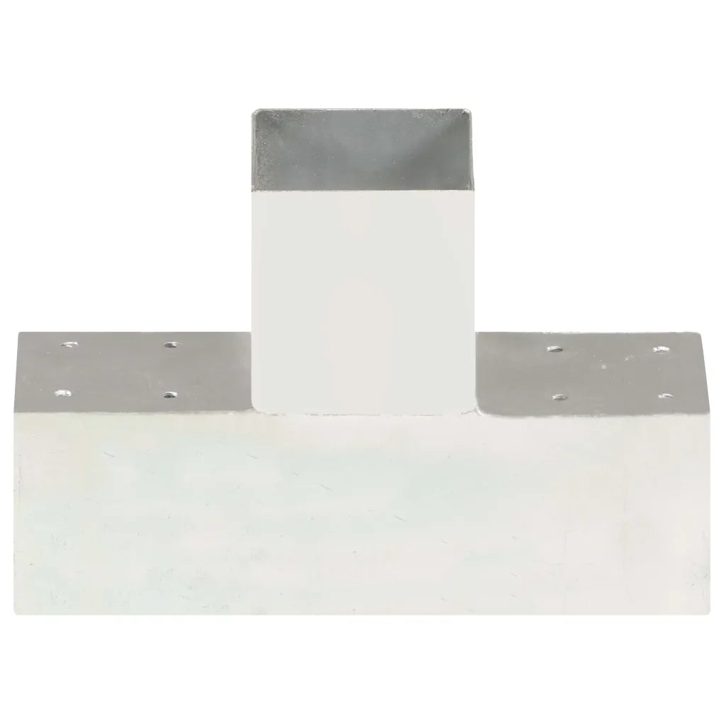 Connettori per Pali a Forma di T 4 pz Metallo Zincato 91x91 mm cod mxl 62030