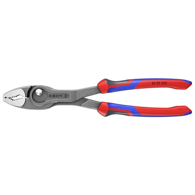 KNIPEX 82 02 250 TwinGrip Pinza a Presa Frontale e Laterale 7 Regolazioni Capacita' 5 27 mm colore Rosso-Blu