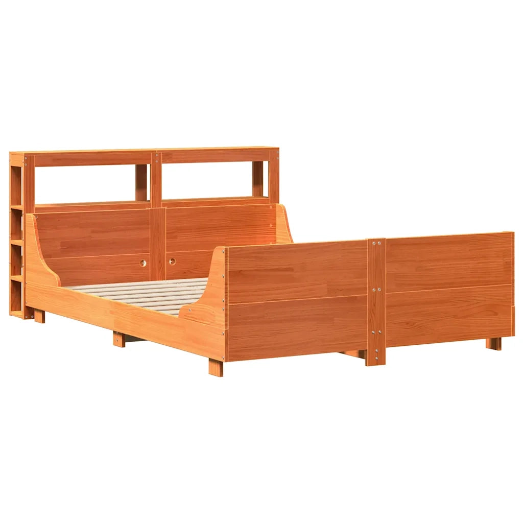 Giroletto senza Materasso Marrone Cera 140x200cm Massello Pino