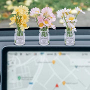 Decorazioni per Auto - Fiori Ornamenti per Pannello di Controllo - Accessori Interni Estetici - Regali Divertenti - Stile Margherita