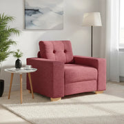 Poltrona Rosso Vino 100x78x80 cm in Tessuto 4105061