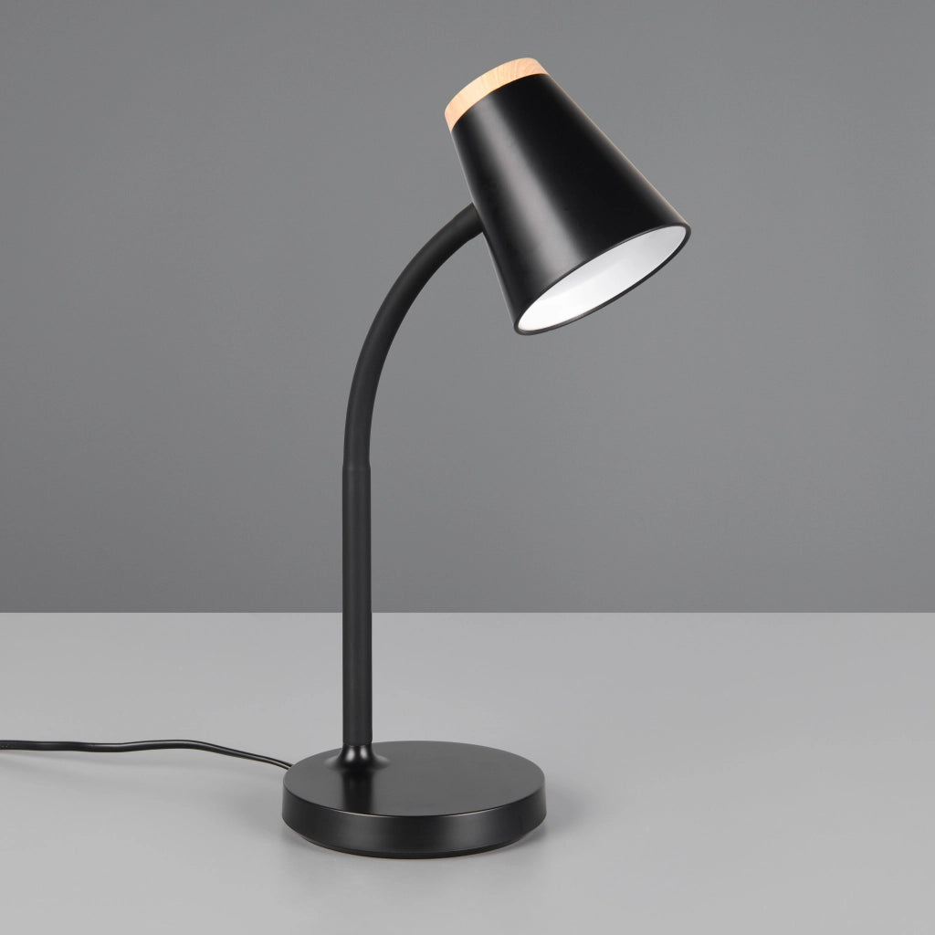 LAMPADA DA TAVOLO LED PONGO 4,5W NERA CON BASE